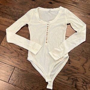 Free people Dylan waffle knit bodysuit